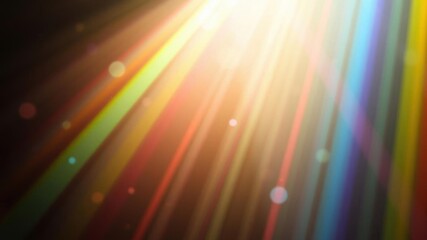 Fototapeta premium Ethereal rainbow flares prism overlay on black background, spectrum, background