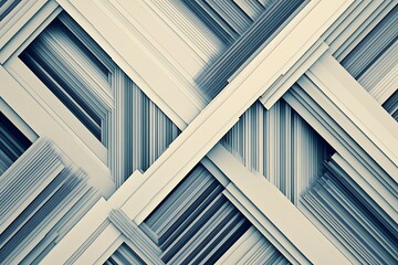 Obraz premium Abstract composition of intersecting lines and shapes in a textured design.
