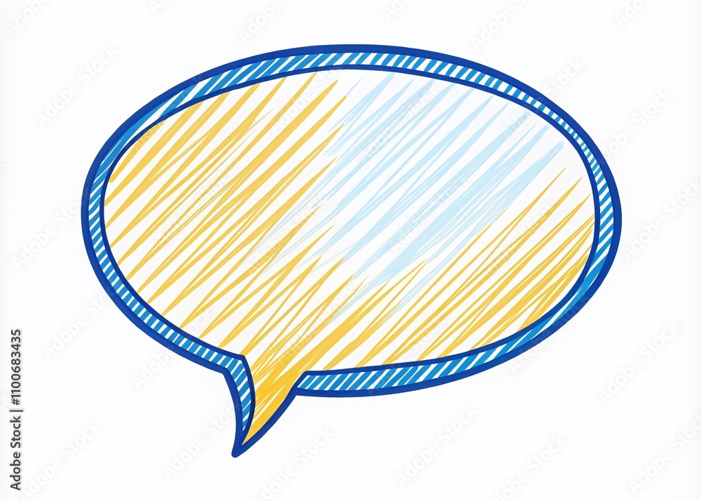 Aufkleber hand drawn information bubble speech doodle for help and guidance on isolated background with rule o