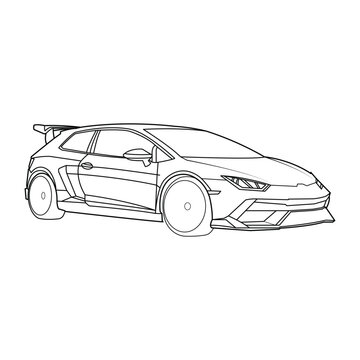 Sketch of a supercar v14