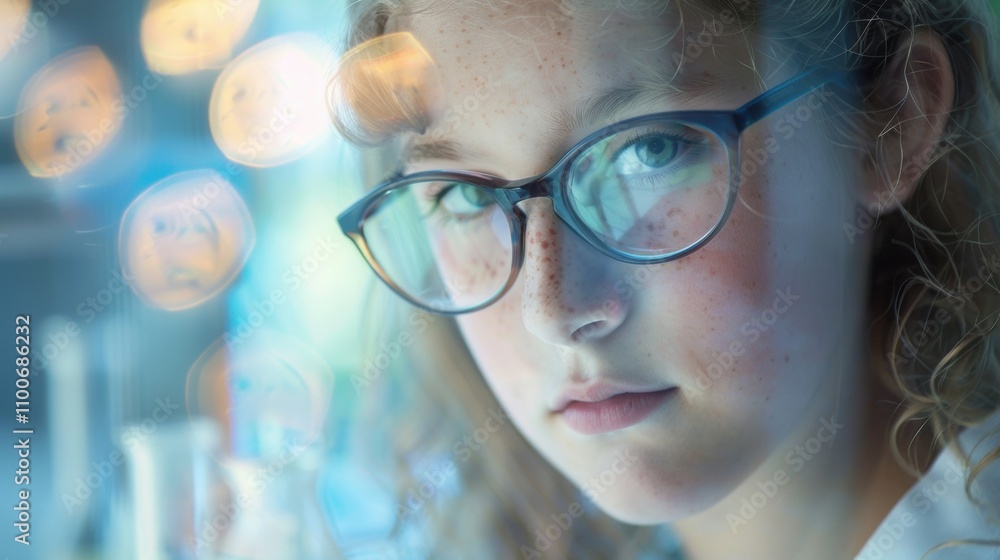 Poster a glimpse into the world of budding scientists with defocused projects and curious faces filling the