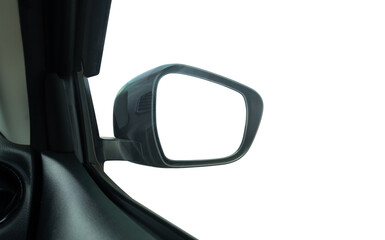 Blank wing mirror of a car Isolated on transparent background PNG File