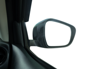 Blank wing mirror of a car Isolated on transparent background PNG File
