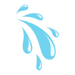 Water Splash, Blue water splash or drops isolated on cream background, rain splash, rain drop, water drop.Water drop icon. Blue raindrop and droplet logo. Graphic drip and oil splash.