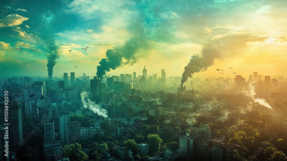 Poster ai solutions for addressing environmental problems like pollution monitoring
