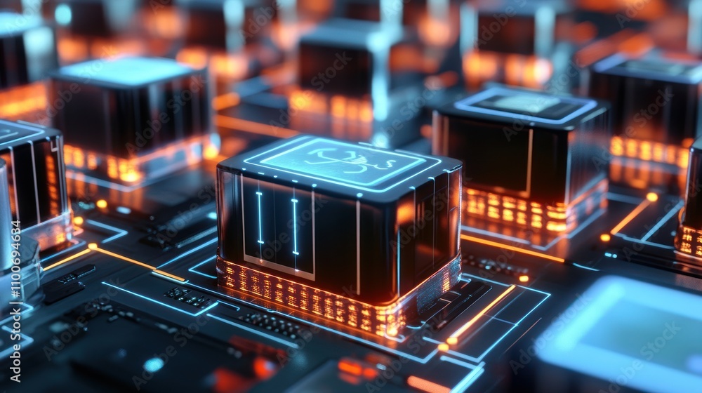 Poster battery designed for blockchain mining, optimizing energy efficiency for digital currencies