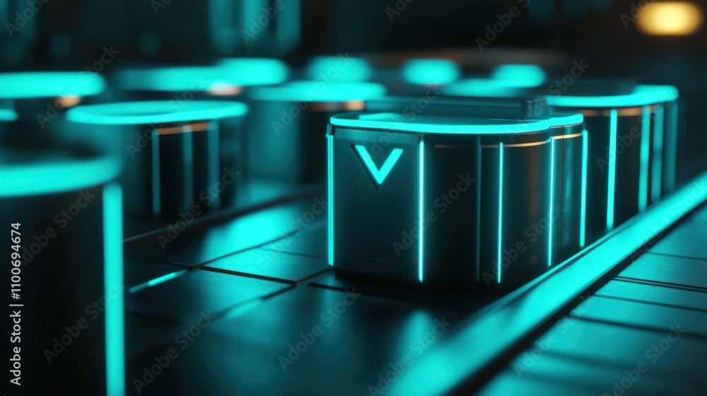 Poster battery designed for blockchain mining, optimizing energy efficiency for digital currencies