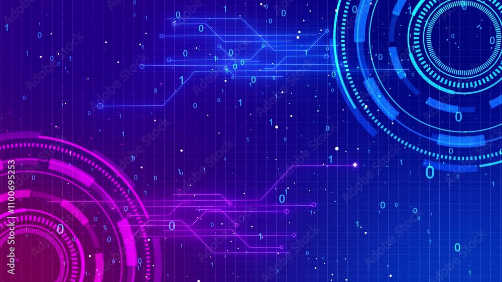 Aufkleber futuristic sci fi technology pattern concept background. virtual reality. vr head-up display design.