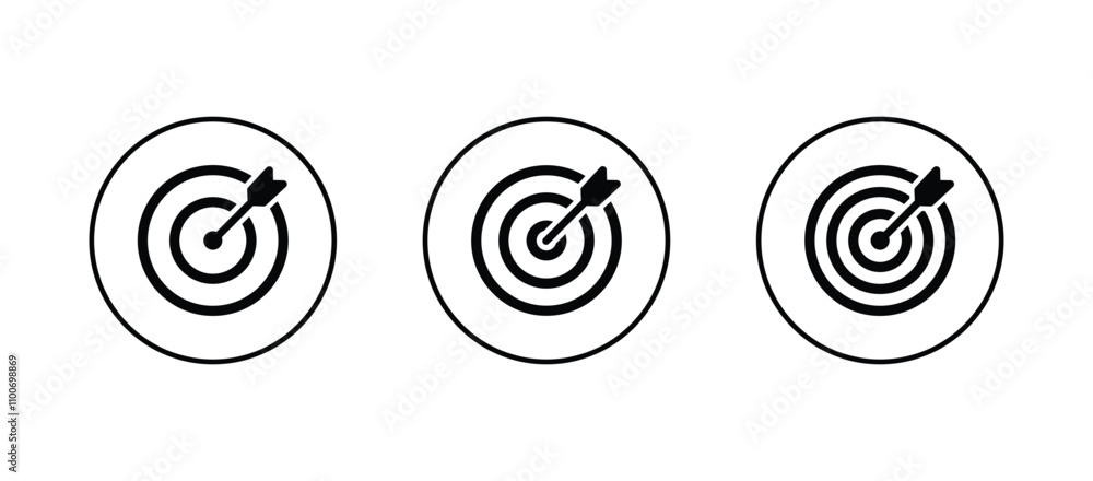 Poster target icon vector for web, computer and mobile app