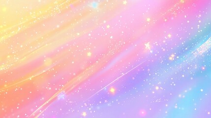 Obraz premium Dreamy Pastel Background with Sparkles and Starry Elements