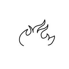 simple line art of fire