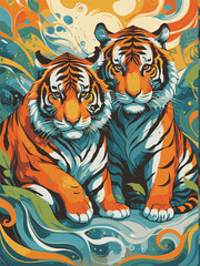 abstract tiger walpaper