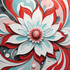 abstract flower painting walpaper