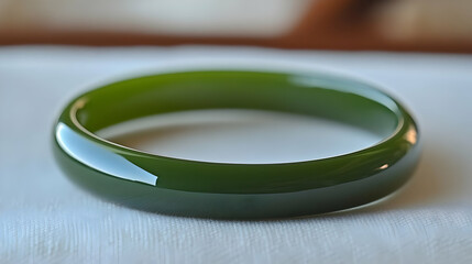 Stunning Green Jade Bangle: Close-Up Product Video Footage