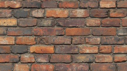 Obraz premium Old red brick wall texture background.
