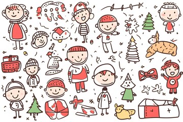 Fototapeta premium christmas pattern