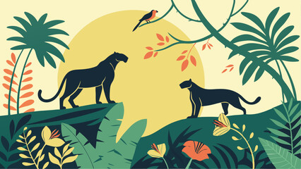 Pantera in the Sunset Jungle © Lee Design Arts