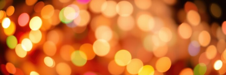 Obraz premium Abstract background of Christmas lights and glitter creating a magical and festive atmosphere, decorations, glowing