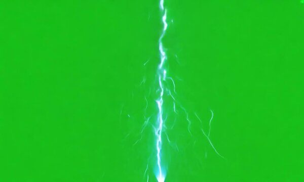 Lightning Strikes Green Screen