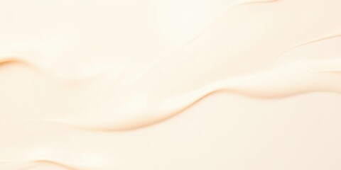 Obraz premium Creamy cosmetic product smears gently across a soft pastel background, pastel, gentle