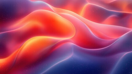 Fototapeta premium Abstract Red Orange Blue Waves Flowing Pattern