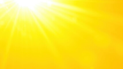 Obraz premium A vibrant yellow background with sun rays shining through, creating a bright and summery atmosphere, hot, sun rays