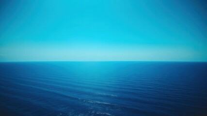 Obraz premium A beautiful panoramic view of the tranquil horizon where the vast ocean meets the sky, creating a sense of infinite space and serenity, sky, nature