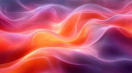 Obraz premium Abstract Pink Orange and Purple Wave Design