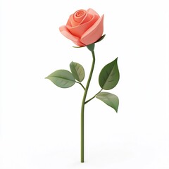 Obraz premium Elegant 3D of a Vibrant Christmas Rose Bloom