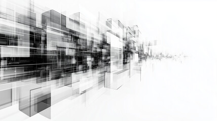 Obraz premium Abstract digital transformation design with geometric shapes