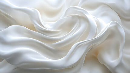 Obraz premium White Silk Drape 3D Illustration