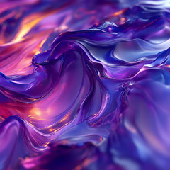 Obraz premium Abstract Purple Liquid Illustration