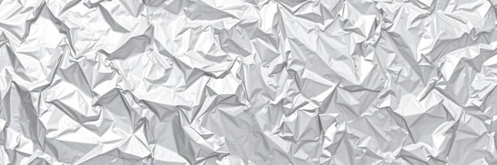 Obraz premium Smooth and shiny silver foil with crinkled texture background, elegant, decorative