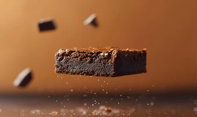 brownie with chocolate fudge, Generative AI