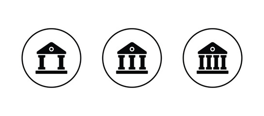 Bank building vector icon. Bank symbol icon	