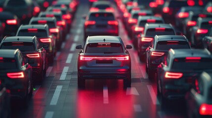 Obraz premium Lane Departure Warning: A safety feature that alerts drivers when their vehicle unintentionally drifts from its lane, reducing the risk of collisions and enhancing awareness. 