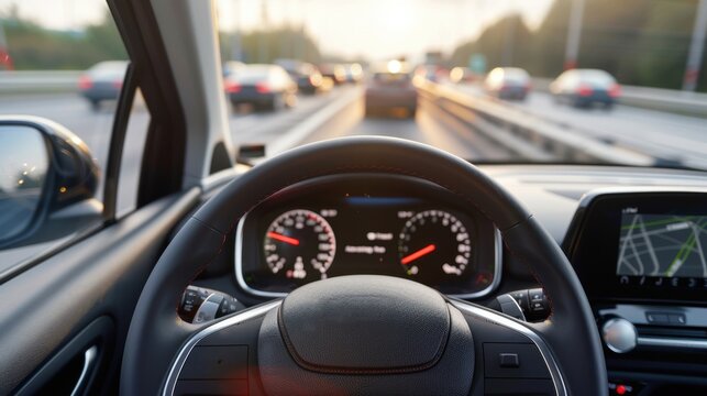 Adaptive Cruise Control: Keeps a set speed and automatically adjusts to maintain a safe distance from vehicles ahead, improving safety and convenience for highway travel.
