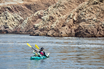 Nothing but the rhythm of the sea, the splash of saltwater, and endless adventure. These sea kayakers embrace the thrill, making every wave a story worth sharing. Arequipa Peru