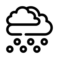 Hail line icon