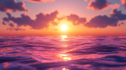 Fototapeta premium Majestic ocean waves bathed in glowing sunlight symbolize nature's power, beauty, and tranquility, reflecting the endless cycle of renewal and harmony with the environment