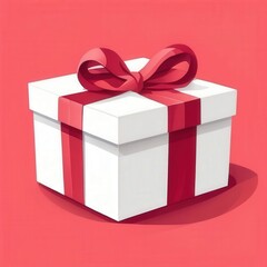 Obraz premium an AI Image Generator, gift box with ribbon