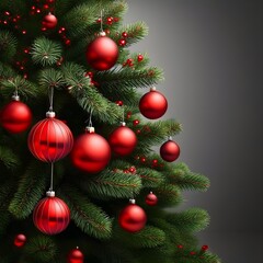 christmas tree with red balls