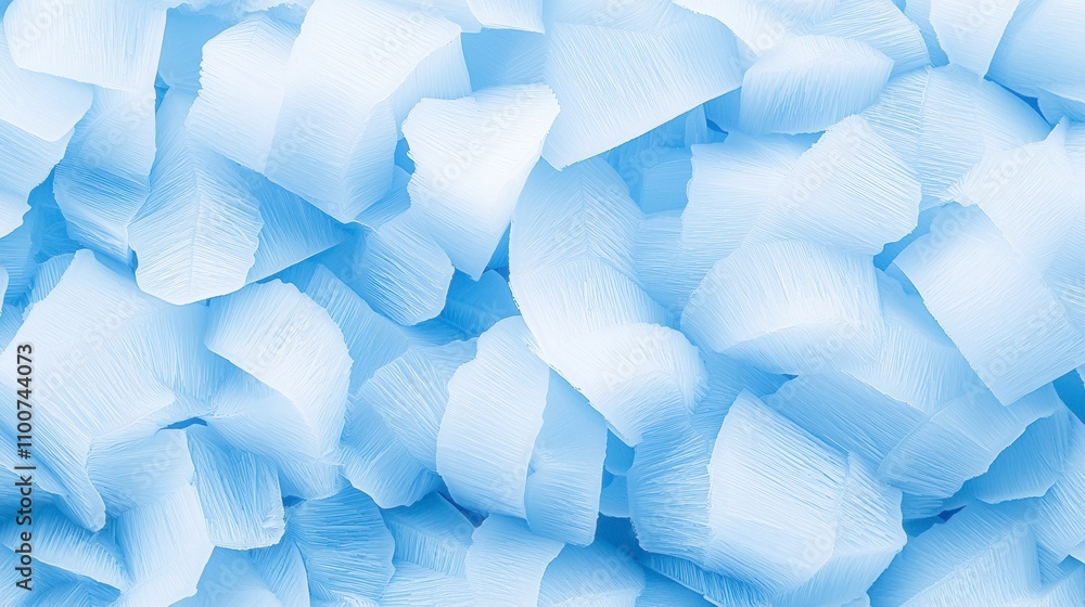 Poster abstract pattern of light blue textured shapes in layers