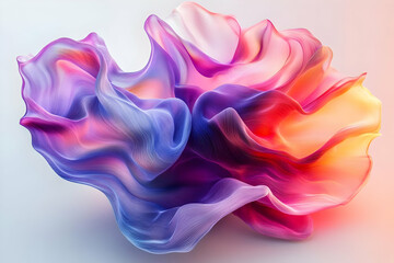 Obraz premium Abstract 3D Flowing Fabric Illustration