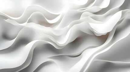 Obraz premium White Wave 3D Abstract Background