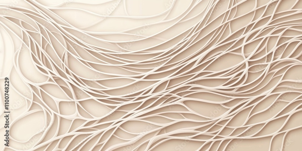 Aufkleber A textured, abstract composition featuring flowing lines in neutral tones, creating a sense of movement and depth.
