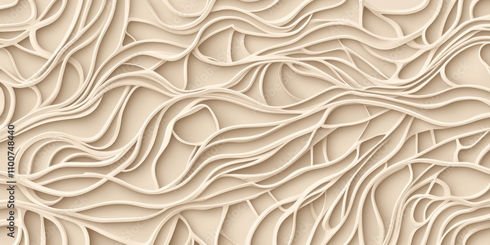 Poster A textured, beige surface with flowing, wave-like patterns, creating a sense of movement and depth.
