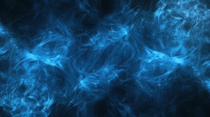 Obraz premium Abstract blue energy swirls, glowing nebula texture.
