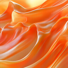 Fototapeta premium Orange Abstract 3D Waves Background