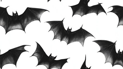 black and white bats giant background
